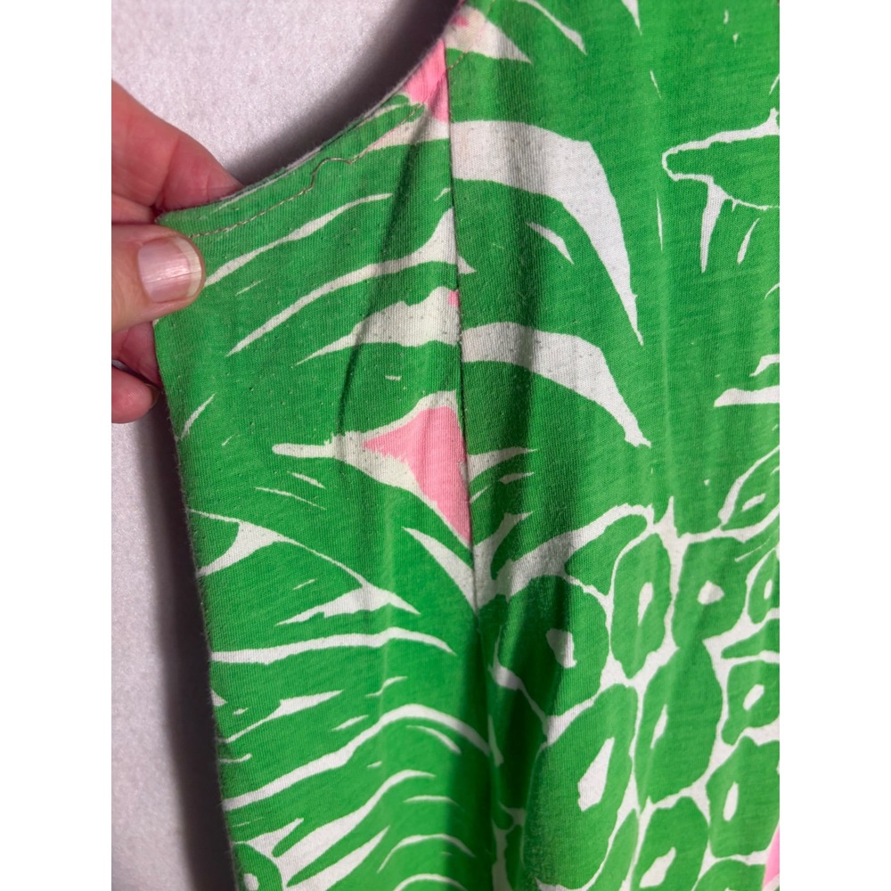 Lilly Pulitzer Flamenco dress womens tank hot pink pineapples summer L Coastal - Picture 6 of 9